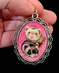 Collectables; Hand Painted Victorian Style Miniature - Bond On Pink; ; Stef