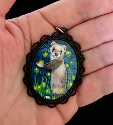 Collectables; Victorian Style Hand Painted Miniature - Fireflies; ; Stef