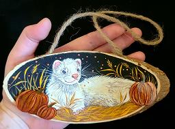 Collectables; Hand-painted Autumn Plaque - Dew; Handpainted plaque; Stef