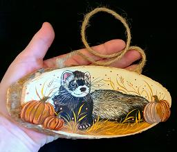 Collectables; Hand-painted Autumn Plaque - Sable; Handpainted plaque; Stef